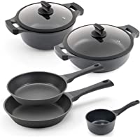 Metaltex XPERT- Batería de Cocina 5 Piezas Alumino Fundido 5 piezas. Antiadherente de Triple Capa ILAG Válida Para Todo…